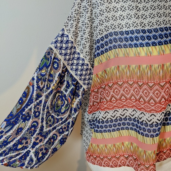 hazel Multicolored Rayon Lace Top - Picture 3 of 8